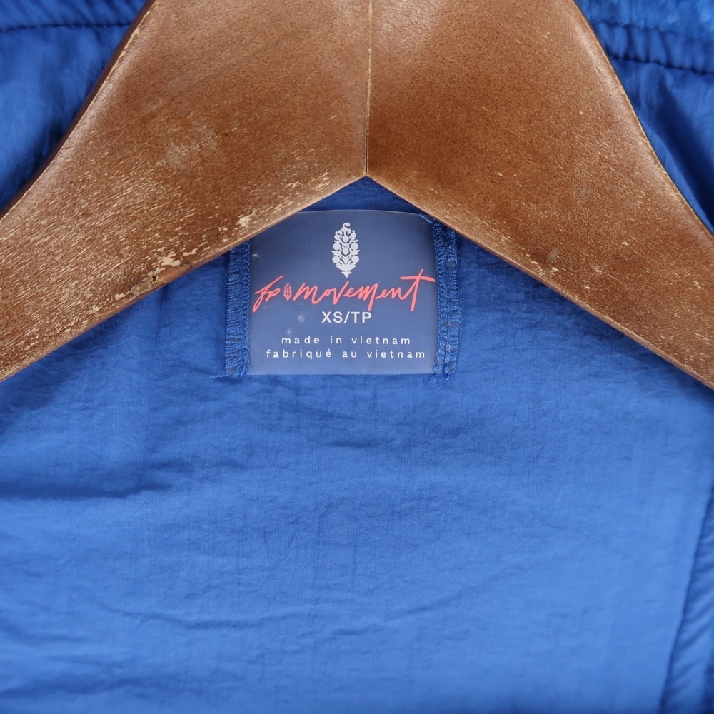 Free People Scout It Out Vest Womens XS Cobalt Blue Fleece Snap Front Boxy Fit - Picture 7 of 11